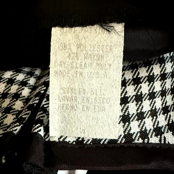 Vintage 90s MiMi Fashion Vest & Dress Set Girls Size 4T Black White Gingham Bow - Picture 7 of 7